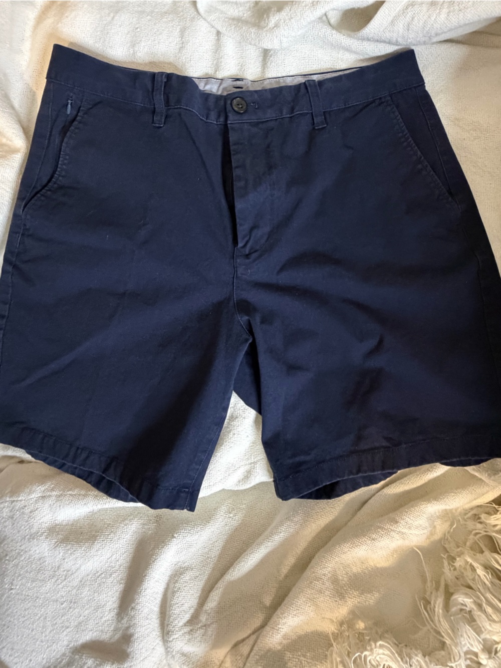 Bonobos Navy Chinos with Light Blue Floral Waistband